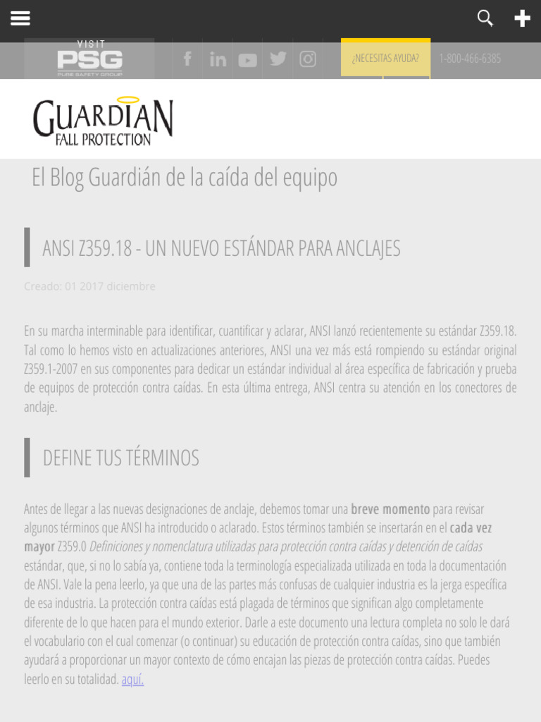 Ansi z359 18 un nuevo est ndar para anclajes pdf