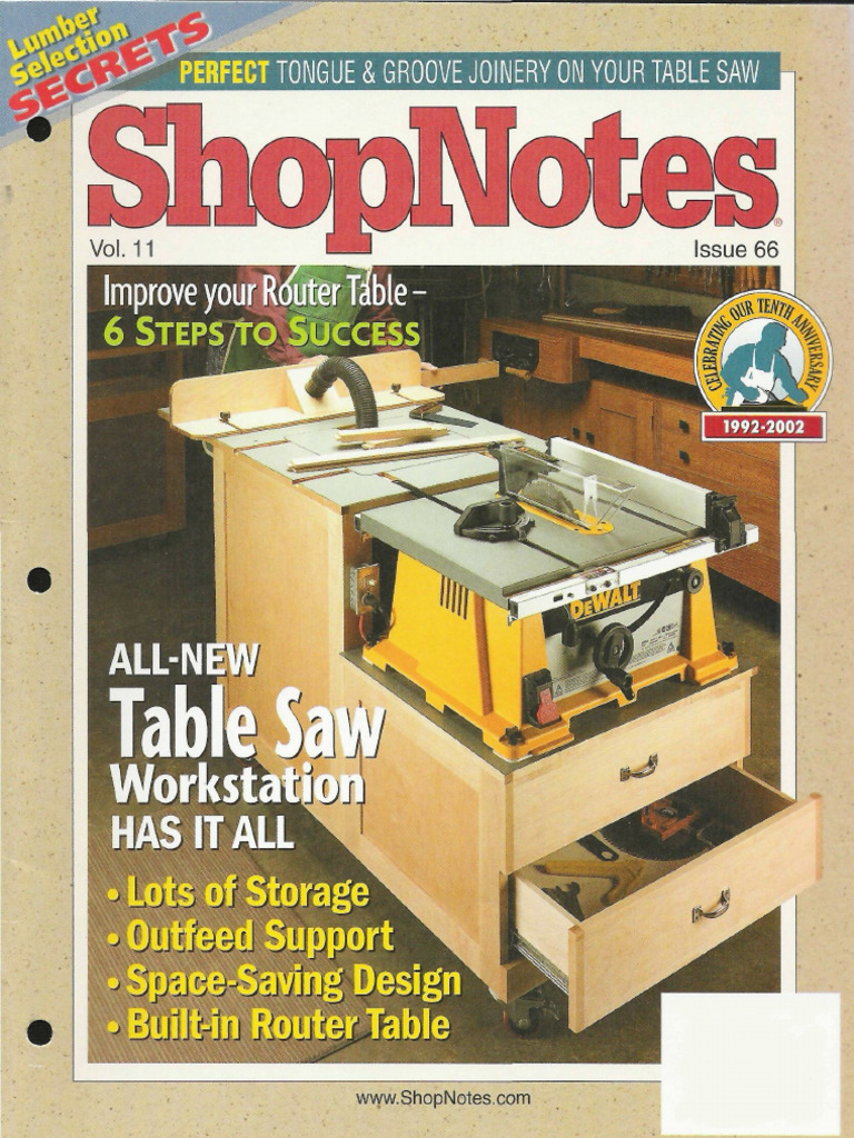 ShopNotes 66 - All New Table Saw Workstation | PDF