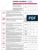 Course Calendar - Sept-Oct 2011