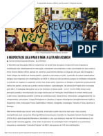 A Resposta de Lula para o NEM - A Luta Não Acabou! - Esquerda Marxista