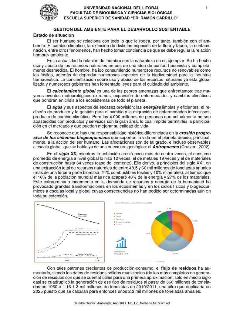 Gestión Ambiental y Sostenibilidad | PDF | Ciencia y matemáticas ...