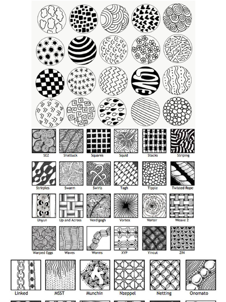 Zentangle Patterns | PDF