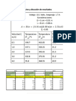 DATOS EXPERIMENTALES CONVECCION