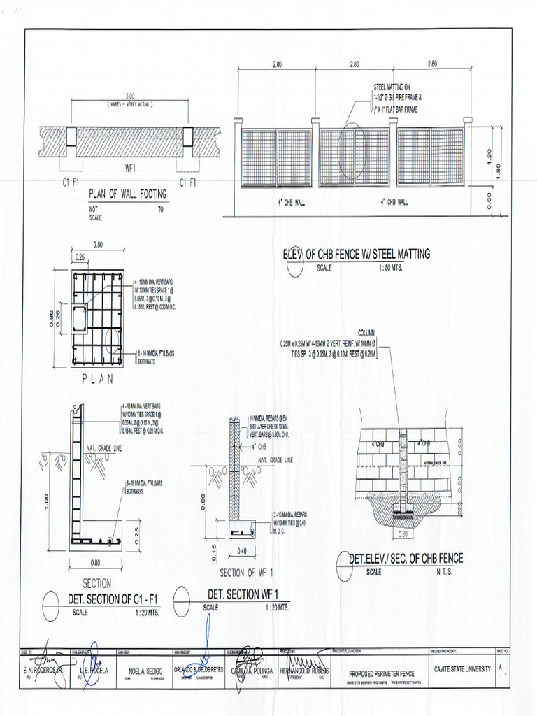 PLAN Improvement of Trece Campus Construction of Perimeter Fence | PDF