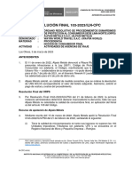 Resolución Final 103-2023/Iln-Cpc: Comisión de Protección Al Consumidor Sede Lima Norte EXPEDIENTE 048-2022/ILN-PS0