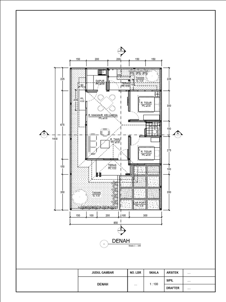 Denah Rumah 1lt Type 36 | PDF