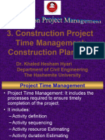 3. Construction Planning. Construction Project Management