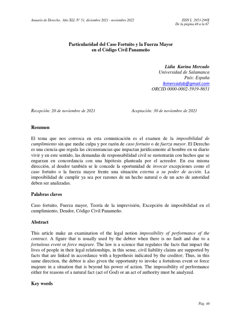Articulos Fuerza Mayor Caso Fortuito | PDF