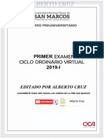1er Examen Pre San Marcos Ciclo Ordinario 2019-I