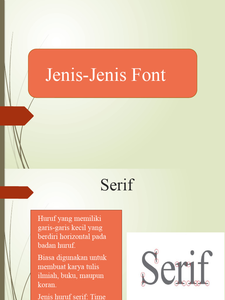 Jenis-Jenis Font dan Contohnya | PDF | Griya & Taman