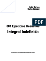 801 Ejercicios Resueltos Integral Indefinida Italo Cortés, Carlos
