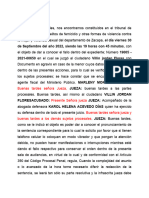 Audiencia Del Fallo 30 de Septiembre