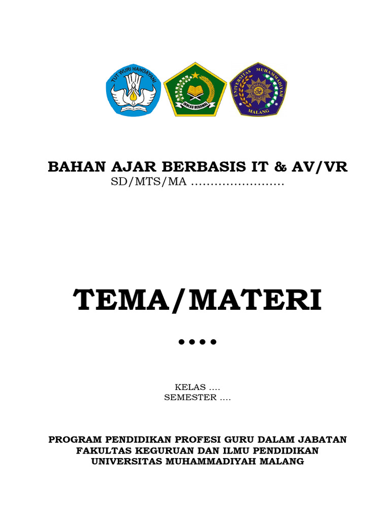 Template Bahan Ajar PDF