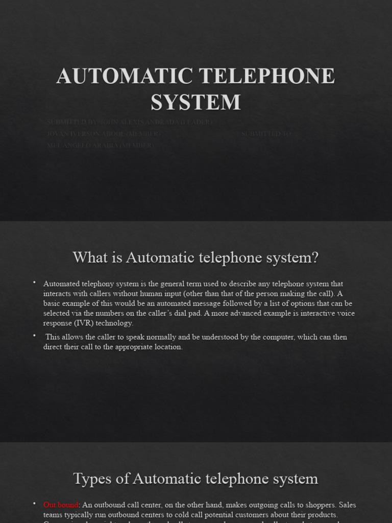 Automatic Telephone System2 PDF