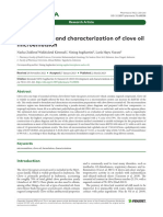 Development and Characterization of Clove Oil Micr