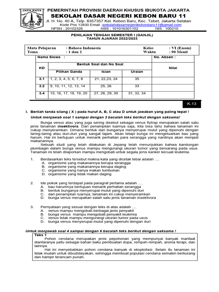 BAHASA INDONESIA KELAS 6 PDF