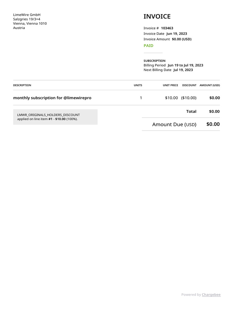 Limewire Invoice 198M5HTiB1dW82yek PDF