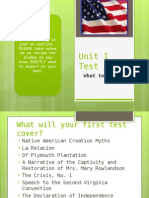 Unit 1 Test: What To Expect