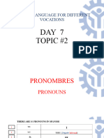 Day 7 - Lec 2 - Pronombres
