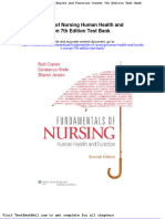 Fundamentals of Nursing Human Health and Function Craven 7th Edition Test Bank