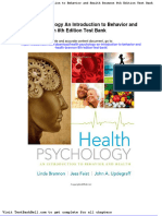 Health Psychology An Introduction To Behavior and Health Brannon 8th Edition Test Bank