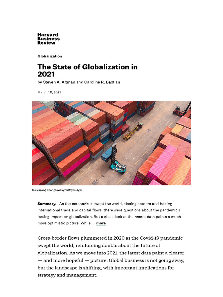 The state of globalization in 2021 pdf