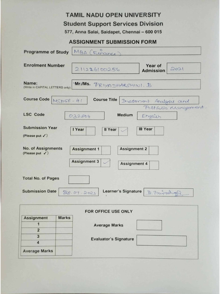 MSPSE - 41 - Assignment 3 | PDF