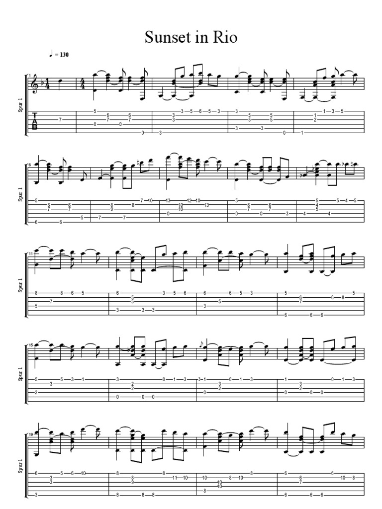 Sunset in Rio Piano Sheet Music | PDF