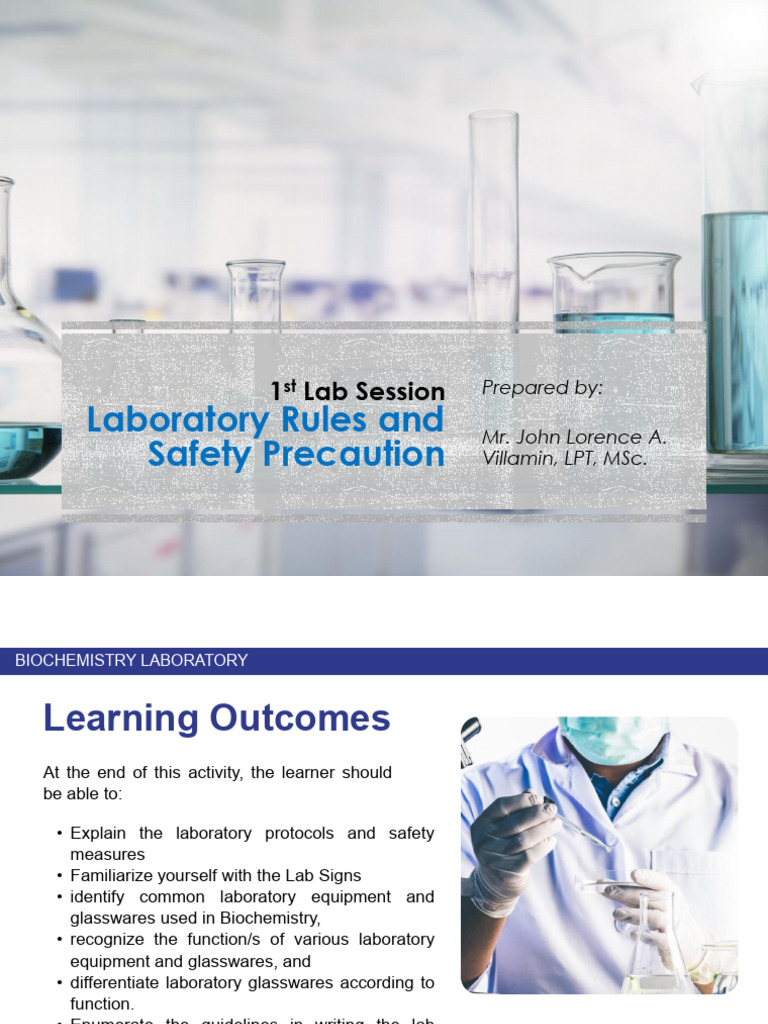 Biochemistry Laboratory Rules and Safety Precautions, Tools and