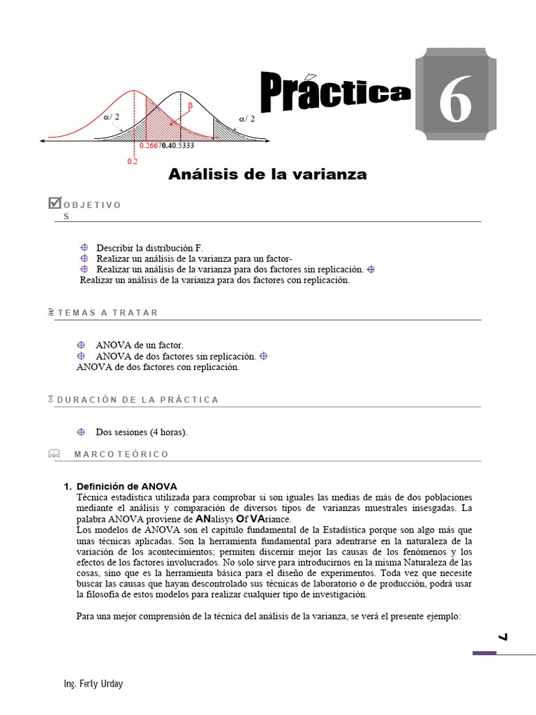 Practica ANOVA PDF | PDF