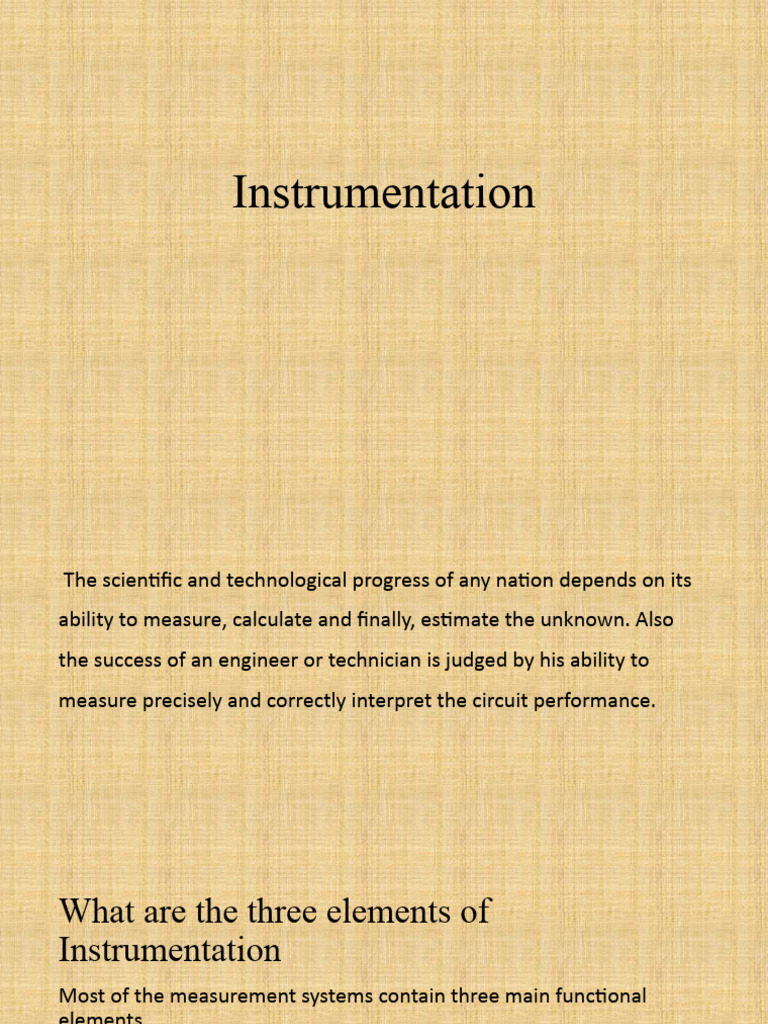Instrumentation Intro 1 Download Free PDF Instrumentation Quantity