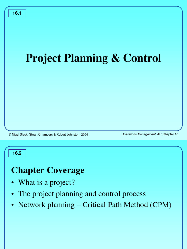 5 Project Planning and Control PDF