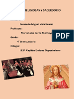 Ordenes Religiosas y Sacerdocio1