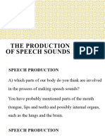 The Production of Speech Sounds