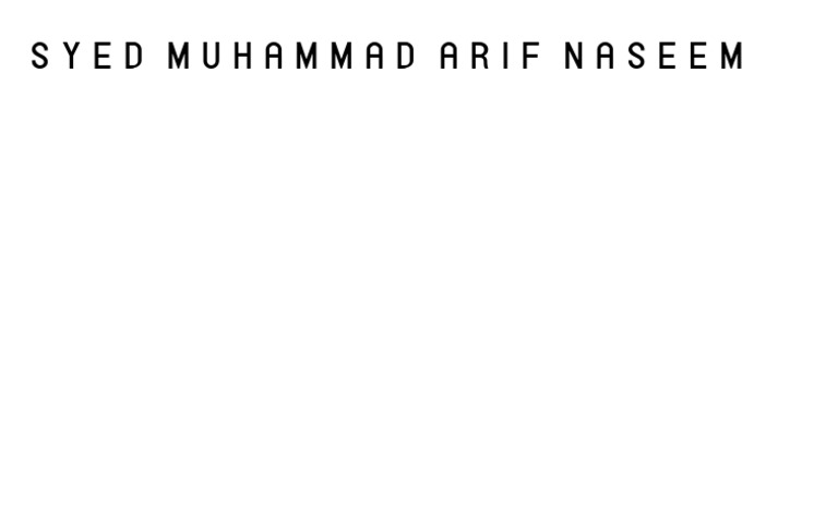 s y e d m u h a m m a d a r i f n a s e e m | PDF