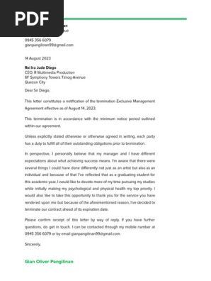 Termination Letter