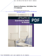 Quantitative Methods For Business 12th Edition Test Bank David R Anderson