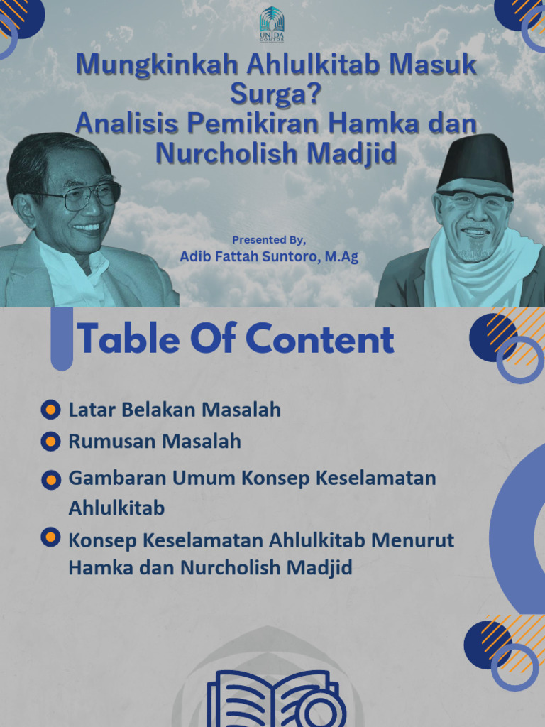 The Salvation Concept of Ahl AlKitāb According To Hamka and Nurcholish