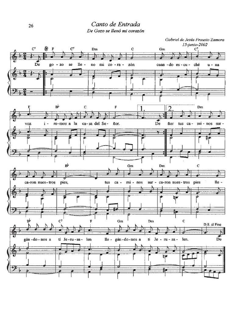 1ent De Gozo Se Lleno Mi Corazon Partitura Pdf