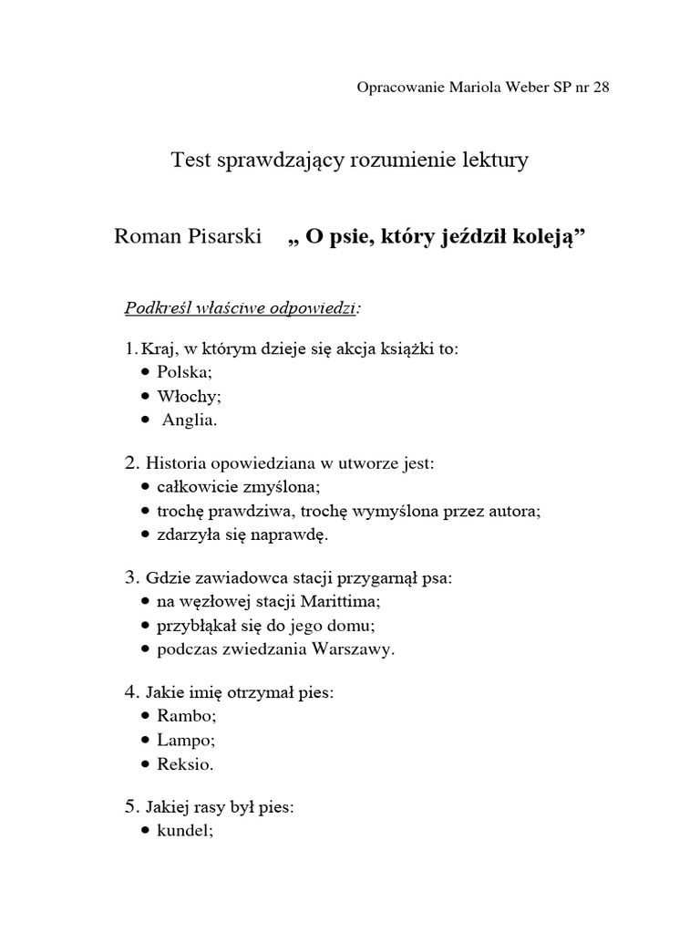 Azja Test Sprawdzający Rozdział 1 Klasa 8 Test 20 Sprawdzaj B9 Cy 20 Rozumienie 20 Lektury 20 Lampo | PDF