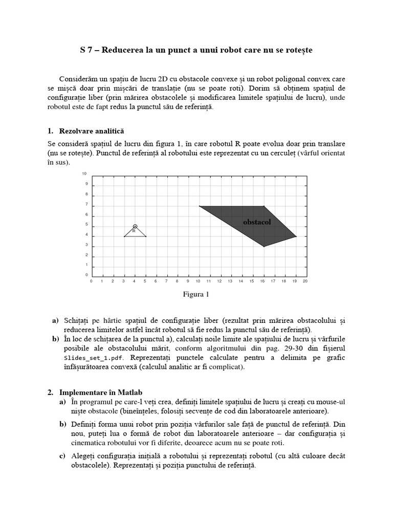 S 7 - Reducerea La Un Punct A Unui Robot Care Nu Se Rotește: 1 ...