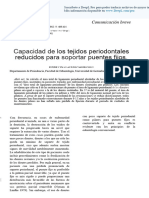 1982 Nnyman La Capacidad de Los Tejidos Periodontales Reducidos para Soportar Puentes Fijos PDF es-ES