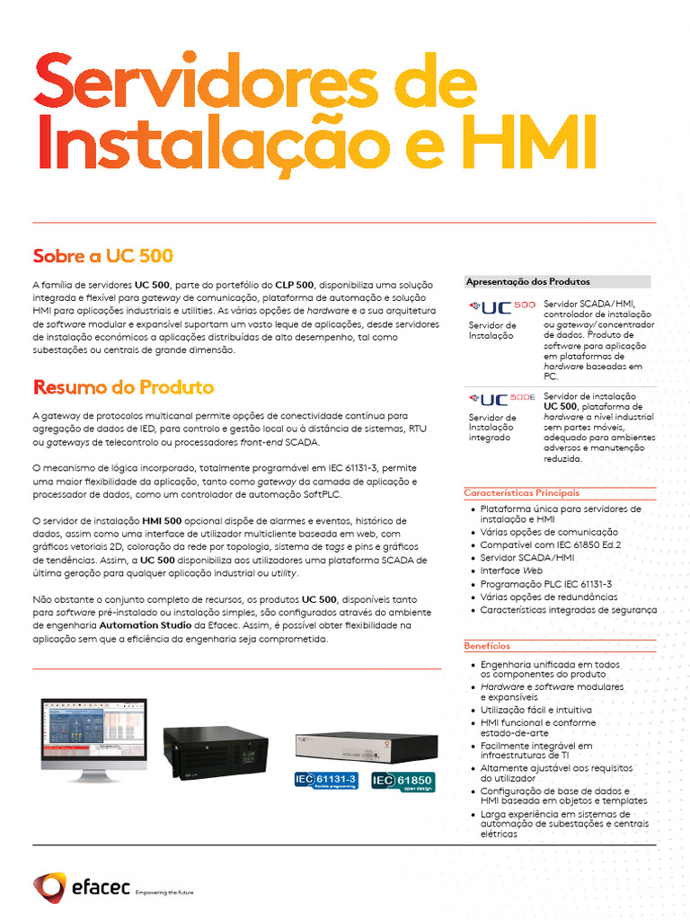 Servidor UC 500 para Automação Industrial | PDF