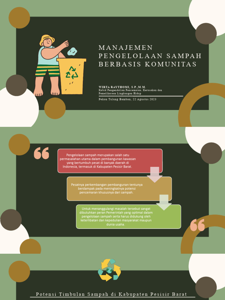 Manajemen Pengelolaan Sampah Ppt 1 Pdf