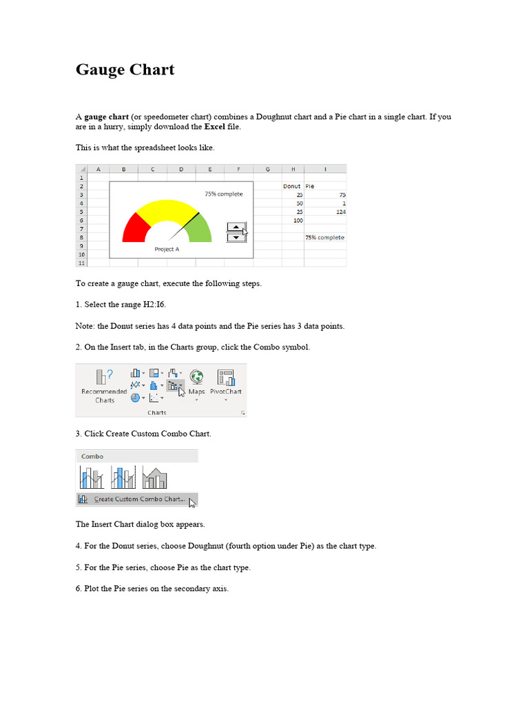 Create Gauge Chart in PowerPoint | PDF | Business