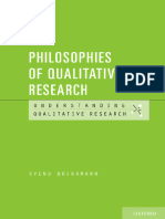 Philosophies of Qualitative Research - Svend Brinkmann - Understanding Qualitative Research, 2017 - Oxford University Press