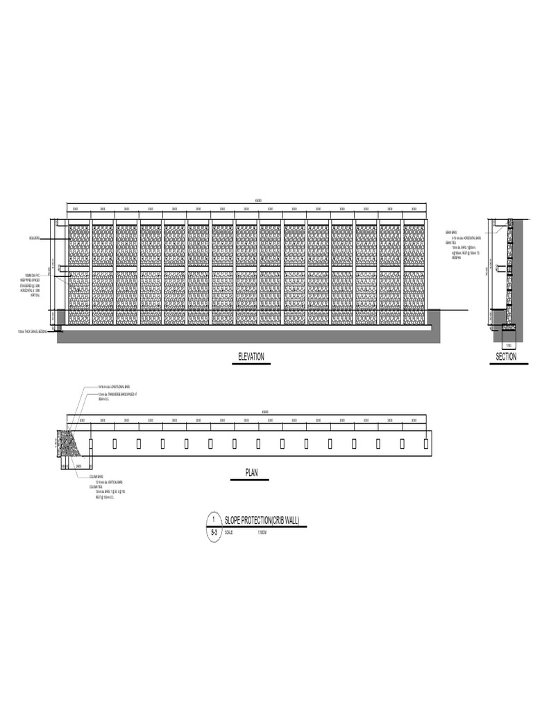 Long Combined Column and beam with riprap | PDF