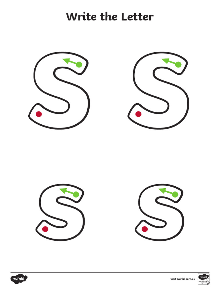 Letter S Worksheets PDF