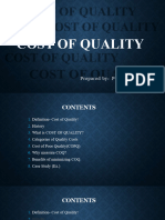 Cost of Quality: Prepared by-PQE Truong (Robert)