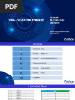 VBA Sharing Course